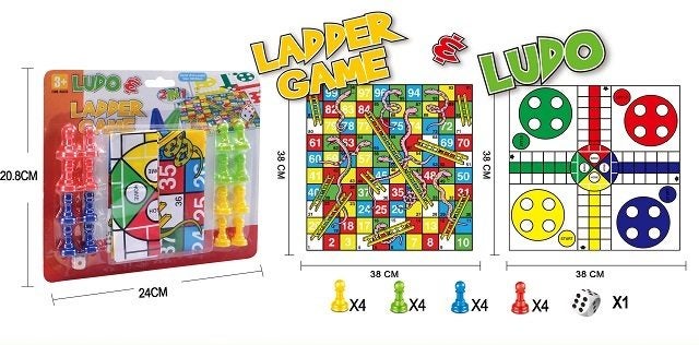 Snakes & Ladders & Ludo Game Set Carousel 1
