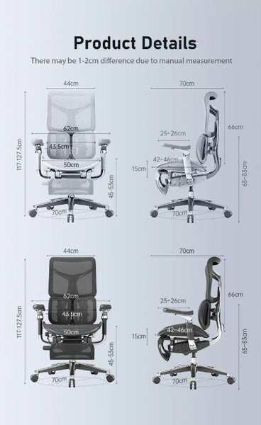 Sihoo AU DORO S300 Ergonomic Chair Light Grey(with footrest) Carousel 20