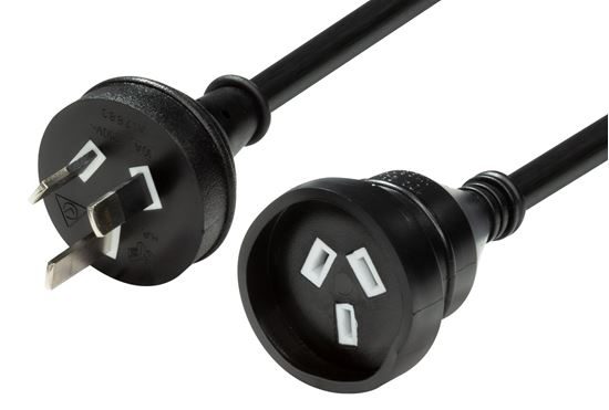 DYNAMIX 10M 240v 10A Standard Duty Power Extension Lead - Black Carousel 1
