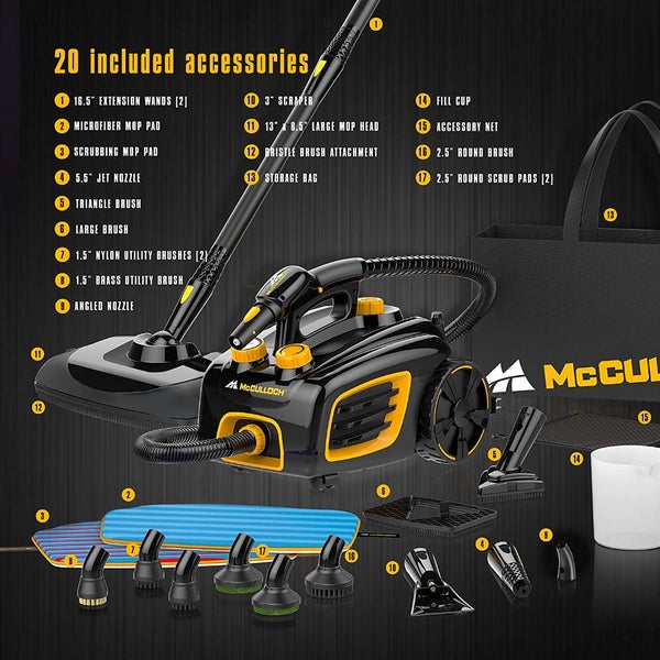 McCulloch Deluxe Canister Steam Cleaner | MC1385 Carousel 2