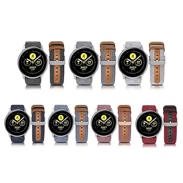 Denim & Leather Watch Straps Compatible with the Coros 22mm Range Carousel 1