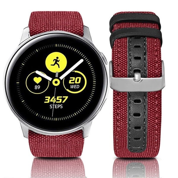 Denim & Leather Watch Straps Compatible with the Garmin Venu 2 Plus Carousel 1