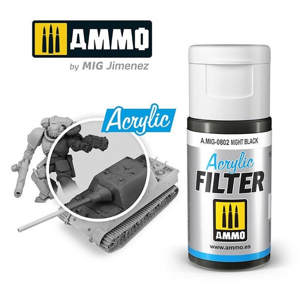 AMMO by Mig Jimenez 0802 ACRYLIC FILTER Night Black Carousel 1