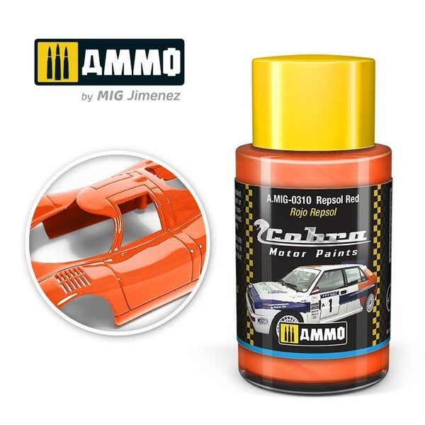 AMMO by Mig Jimenez A.MIG-0310 Cobra Motor Repsol Red Acrylic Paint Carousel 1