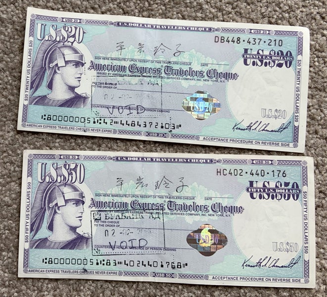 Collection of travellers cheques Carousel 2