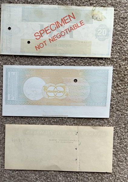 Collection of travellers cheques Carousel 7