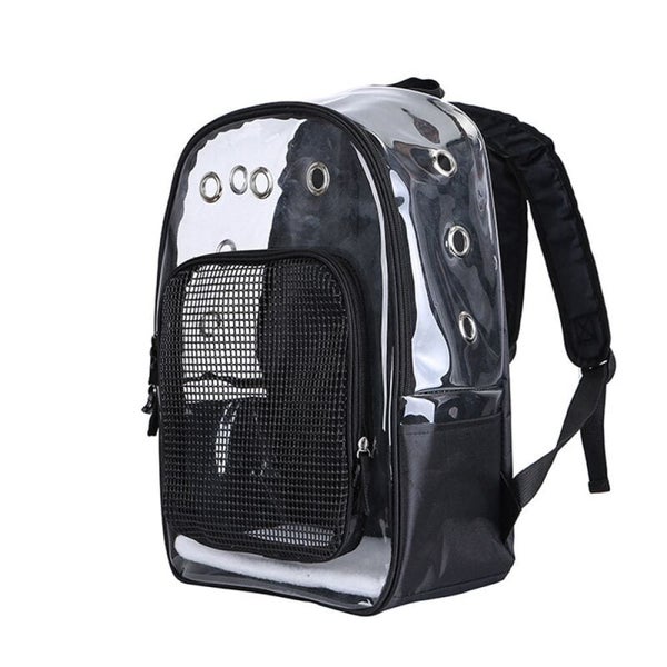Durable Breathable Padded Shoulder Strap Transparent Small Dog Carrier Backpack Carousel 1
