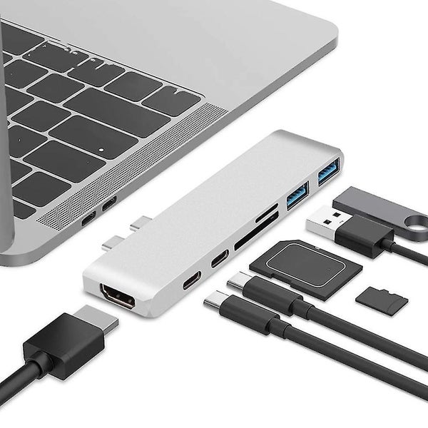 7-in-1 Multi-function USB Hub Type-c Hub Docking Station Hub For Apple Laptops Carousel 1