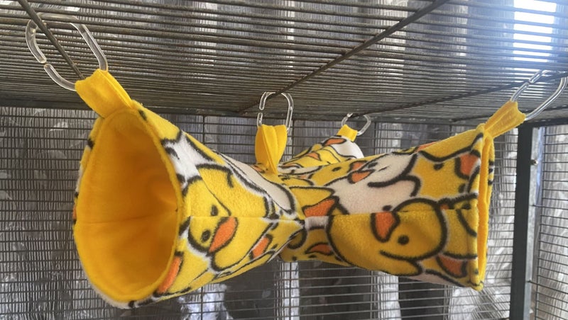 Reversible Fleece Cross Tube Rat Hammock - Choose your pattern! Carousel 1