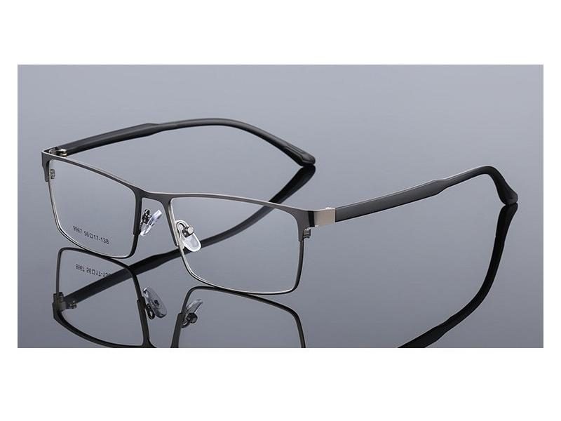 147-56-36Oversized Titanium Alloy Eyeglasses Frame Men Metal Square Myopia Carousel 1