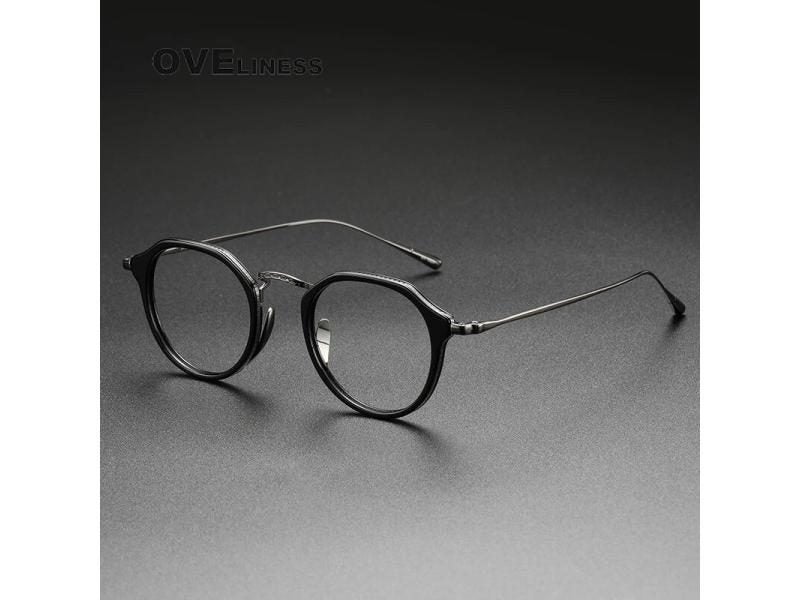 Acetate Titanium Glasses Frame Men Vintage Oversize Pilot New Vintage Retro Carousel 1
