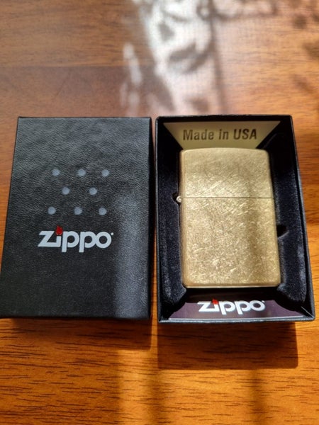 Zippo Tumbled Brass Lighter Carousel 1