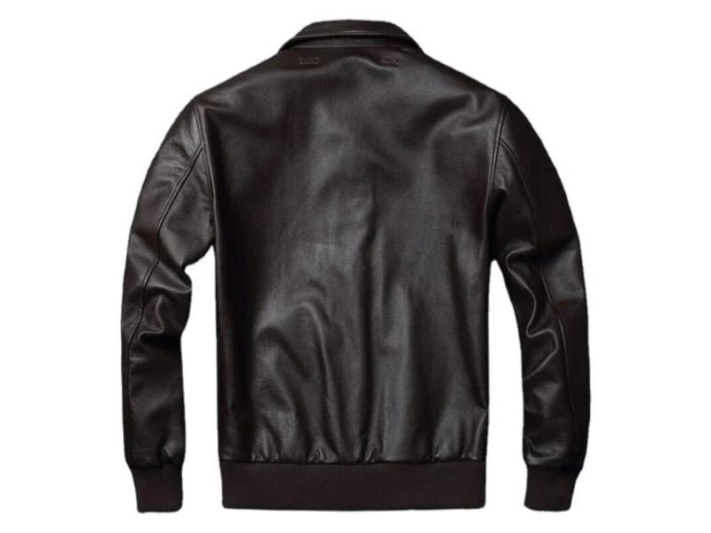 Men's Genuine Leather Jacket Military Pilot Jackets Air Force Flight A2 Jacket Carousel 1