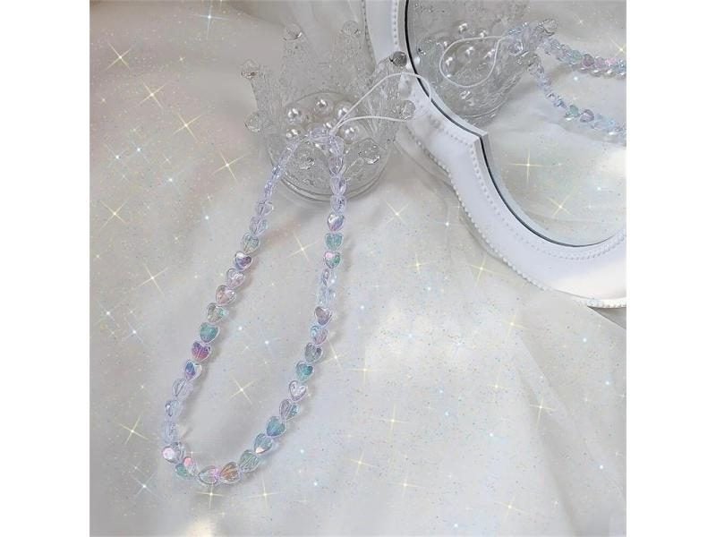 Cute Star Beaded Phone Chain Acrylic Beaded Korea Phone Pendant Lovely Coloful Carousel 1