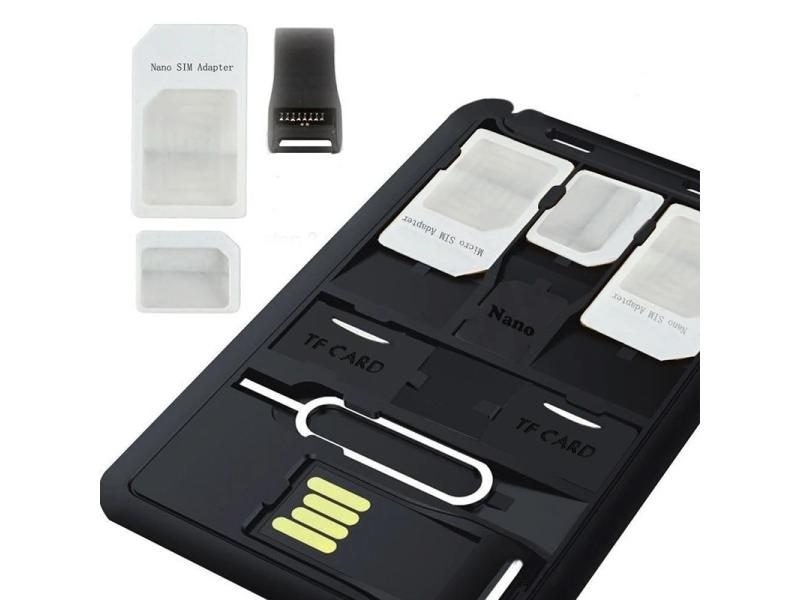 All In One Credit Card Size Slim SIM Adapter Kit With TF Card Reader SIM Card Carousel 2