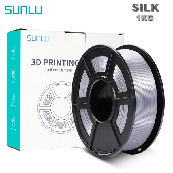 SUNLU 3D Printer Filament Silk Texture Feeling Gold 1kg Silky Rich Luster PLA Carousel 2