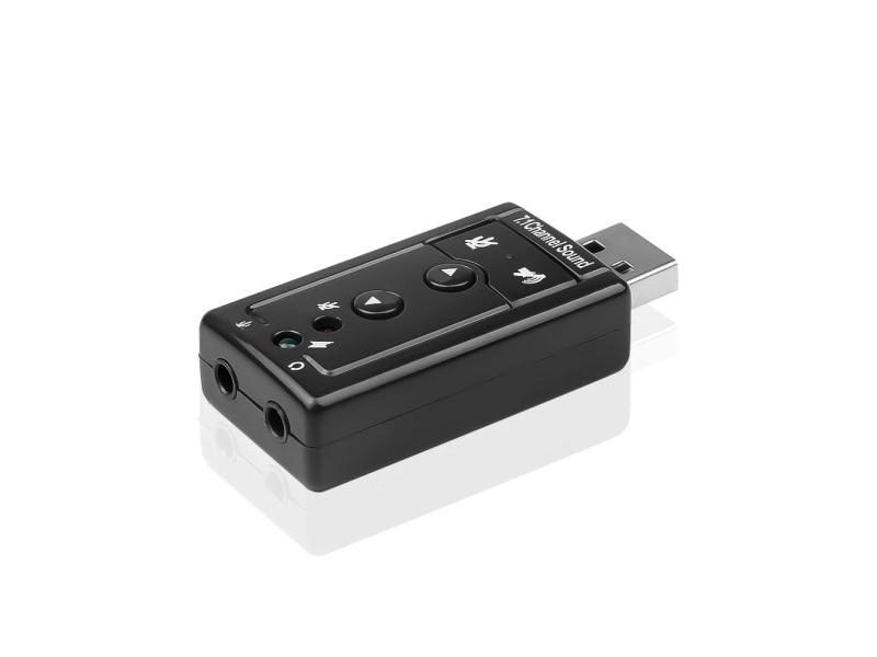 USB Sound Card 7.1 Channel Sound 3.5mm Audio Interface External Sound Card To Carousel 1