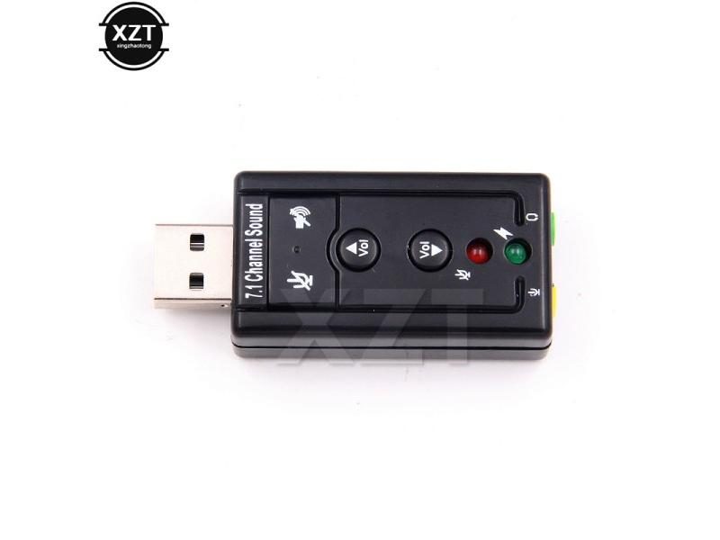External USB Sound Card Mini USB 2.0 3D Virtual 480Mbps 7.1 Channel Audio Sound Carousel 1