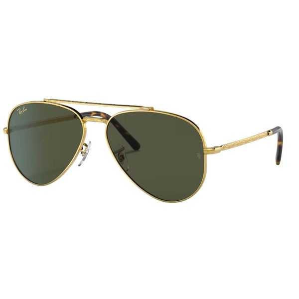 Ray-Ban New Aviator RB3625 919631 - Gold Frame with Green Lens Carousel 1