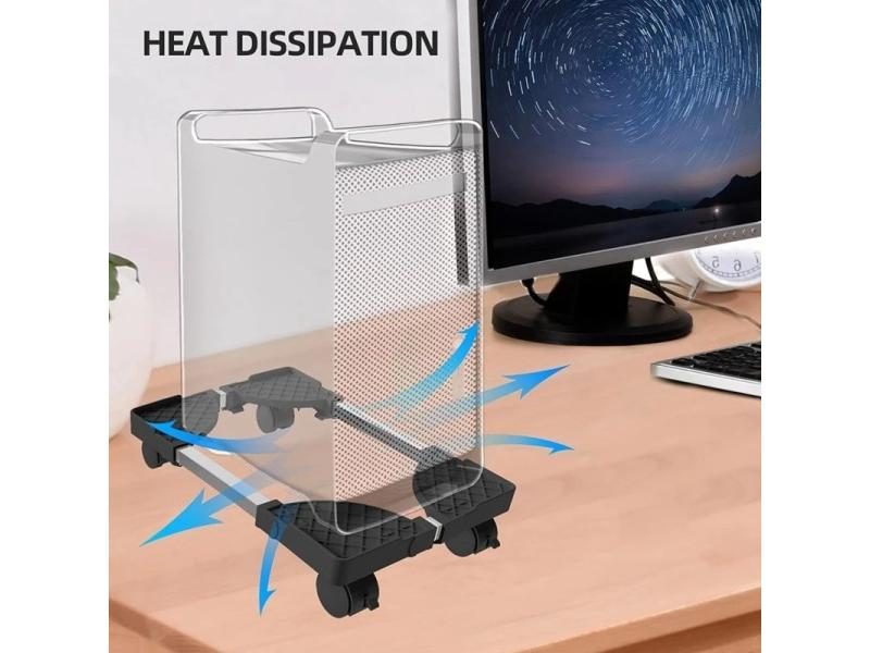 Tower Stand CPU Holder With Rolling Caster Wheels Carousel 1