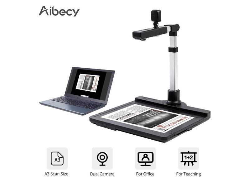 Aibecy X1000 Document Camera Scanner A3 Capture Size Dual Camera USB2.0 With Carousel 2