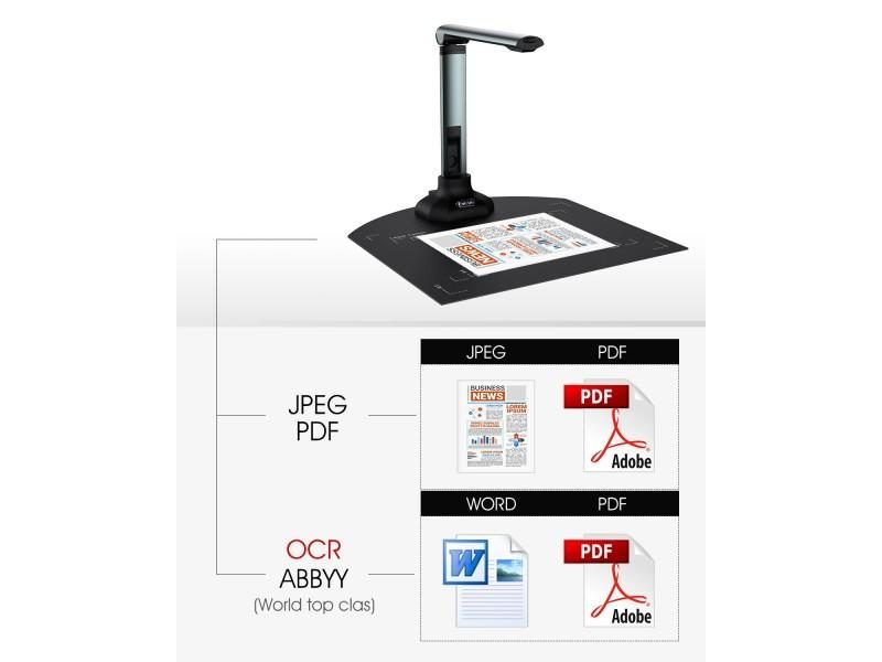 12MP USB Document Camera For Teachers Laptop A3/A4 Size Portable Book Document Carousel 2