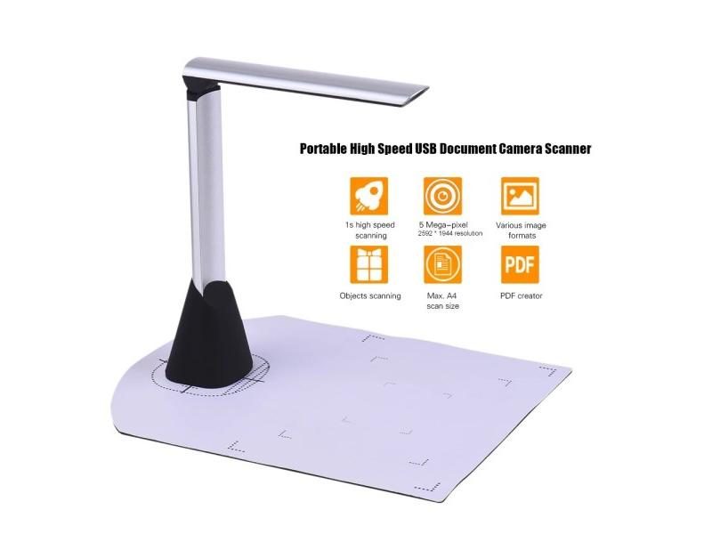BK34 USB 2.0 Book Document 1s High Speed Scanner A4 Size 2592*1944 5MP HD Carousel 1