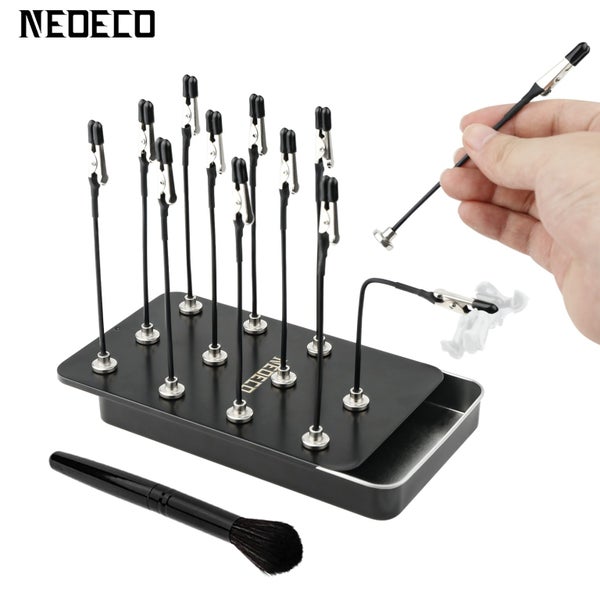 Model Painting Stand Base Holder And 12PCS Magnetic Bendable Alligator Clip Carousel 1