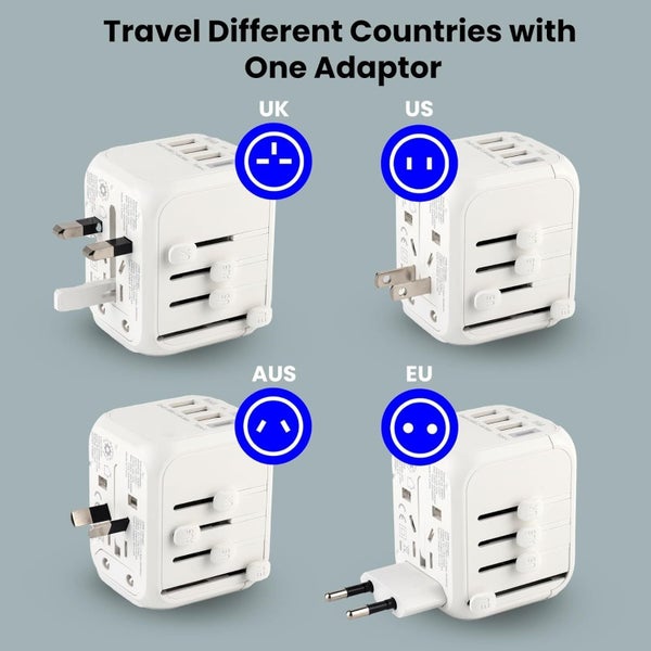 Universal Travel Adapter Worldwide Plug Adaptor NEW Carousel 2