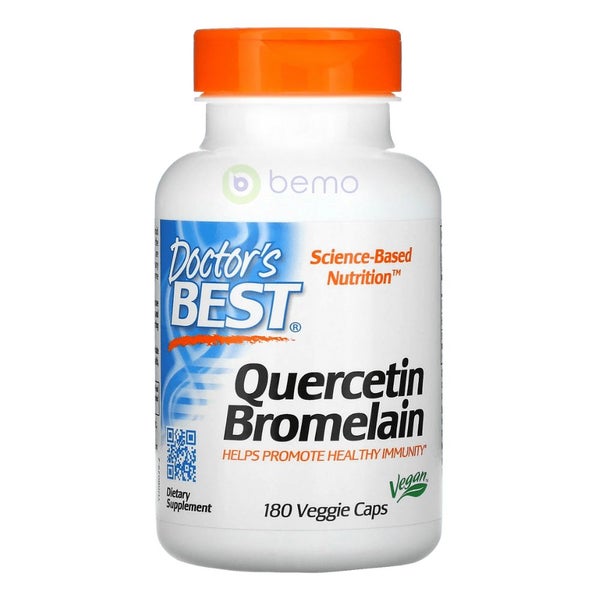 Doctor's Best, Quercetin Bromelain, 180 Veggie Capsules Carousel 1