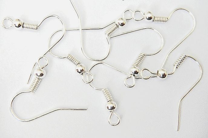 *$2.00 SALE* 20 NICKEL FREE FRENCH HOOKS - BRIGHT SILVER Carousel 1