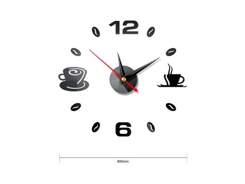 3D Wall Clock Acrylic Frameless Wall Clocks DIY Digital Clock Wall Stickers Carousel 2