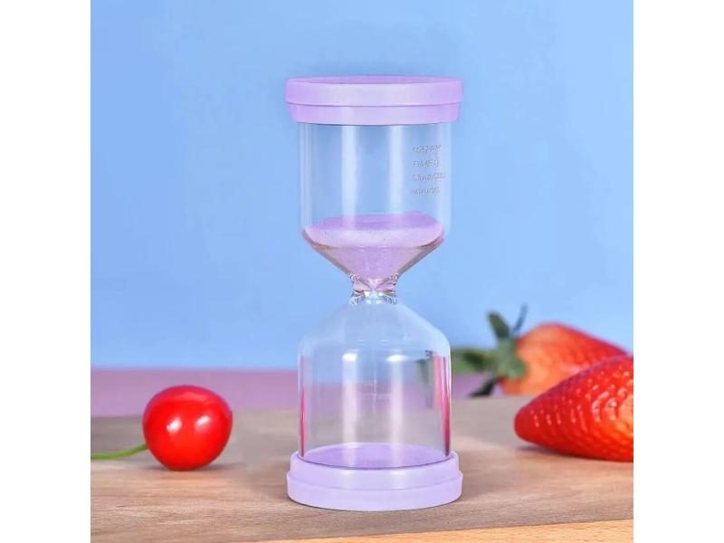 1-60 Minutes Creative Glass Hourglass Timer ABS Safety Drop-Proof Quicksand Carousel 1