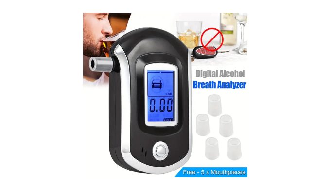 1pc Mini Digital LCD Screen Breath Alcohol Tester Breathalyzer Carousel 1