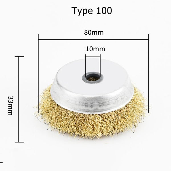 Angle Grinder Steel Wire Brush Grinding Derusting Polishing Cleaning Carousel 1