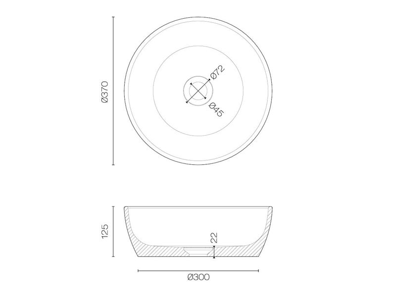 370 Round Vessel Basin in Grey *Sample* Was $999 Carousel 7