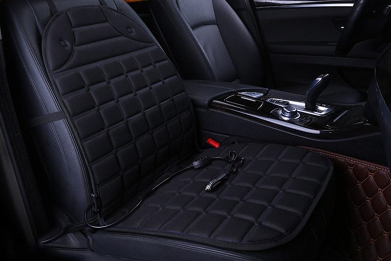 Car Seat Cushion Comfortable Seat Heating Cover Universal Winter Seat Warmer-Bla Carousel 2