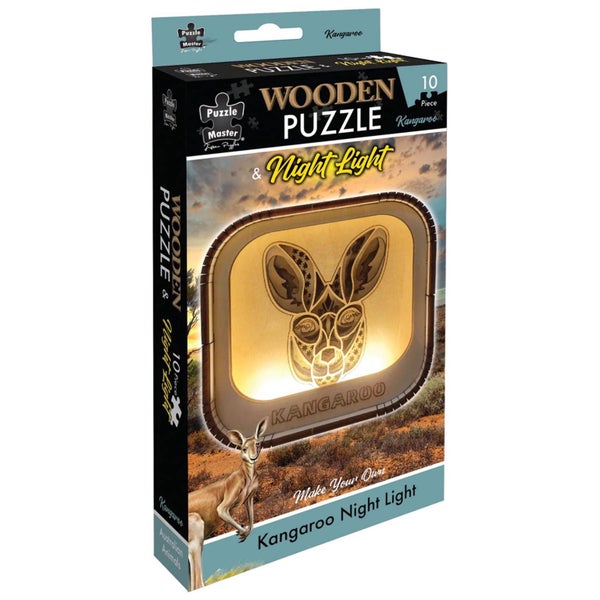 Puzzle Master Wooden Night Light Puzzle (Kangaroo), 10 Piece Carousel 1
