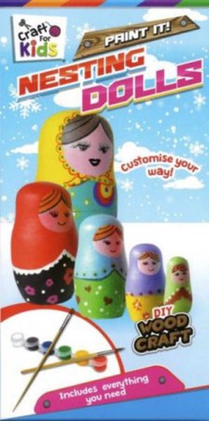 Craft for Kids Paint Your Own Wooden Nesting Dolls Carousel 1