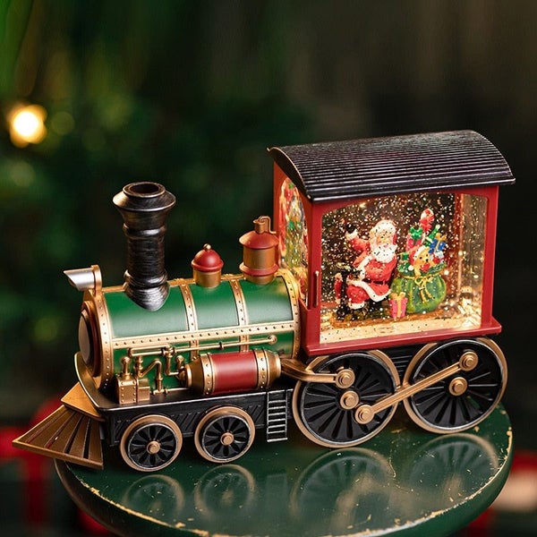 Christmas Gift Christmas Eve Music Box Train Music Box Crystal Ball Ornaments Carousel 2