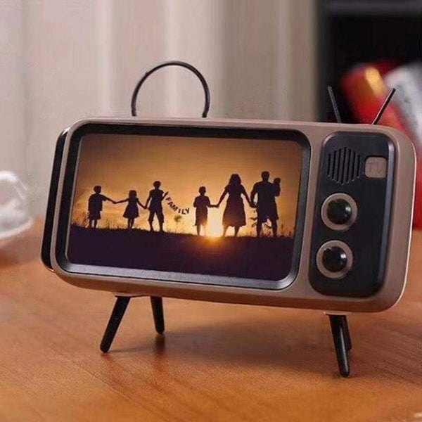 Retro TV Design 6.2-6.7 inch Cell Mobile Phone Holder Stand Desktop Lazy Bracket Carousel 2