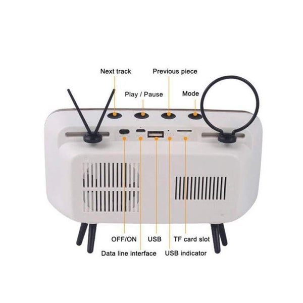 Retro TV Design 6.2-6.7 inch Cell Mobile Phone Holder Stand Desktop Lazy Bracket Carousel 10