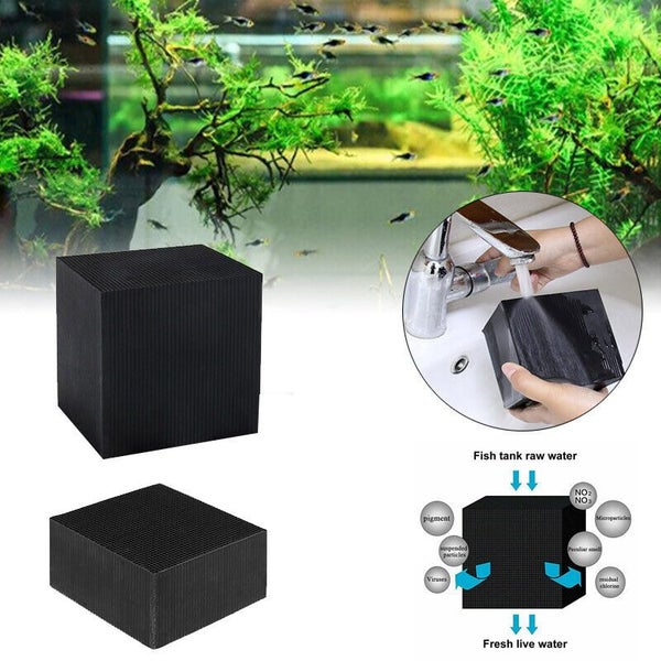 Eco-Aquarium Water Purifier Cube Water Clean Filter Activated Carbon Tool Block Carousel 2