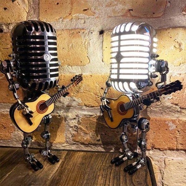 Vintage Microphone Guitar Robot Table Lamp Carousel 2