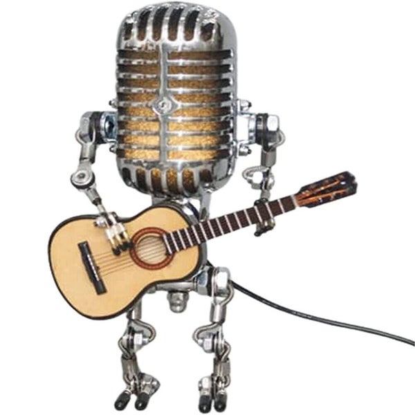 Vintage Microphone Guitar Robot Table Lamp Carousel 1