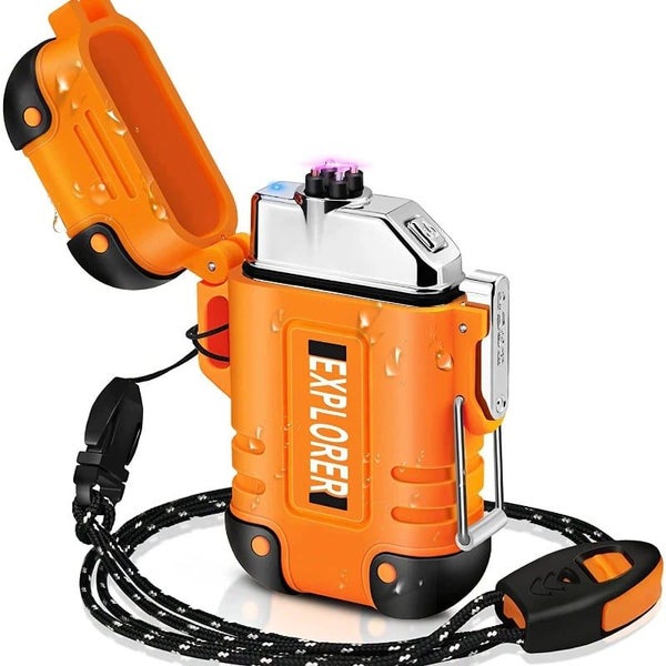 Electric Plasma Waterproof Rechargeable Dual Arc Lighter Carousel 1