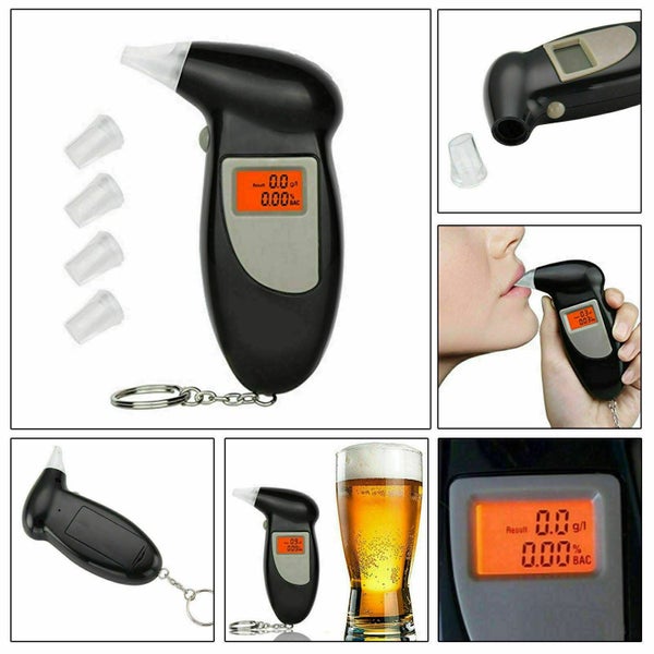 Digital Police Breath Alcohol Beer Tester Self Analyser Detector Breathalyser Carousel 2