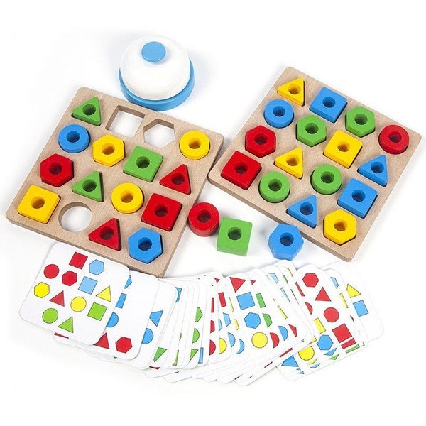 Shape Color Geometric Matching Game Kids Color Sensory Educational Toy Carousel 1
