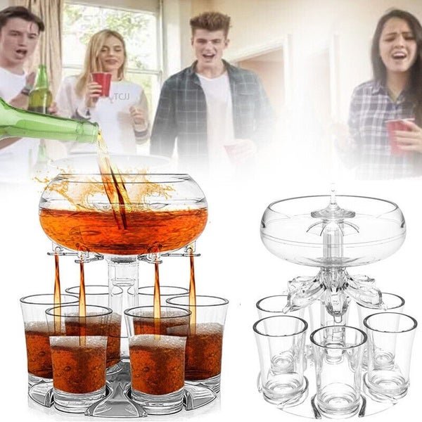 DESAFIONA 6 Shot Glass Dispenser and Holder Carousel 2
