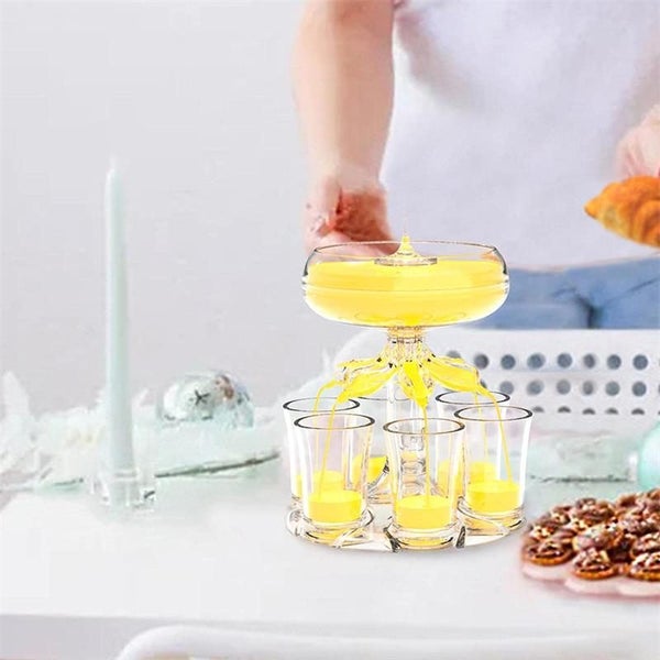 DESAFIONA 6 Shot Glass Dispenser and Holder Carousel 6